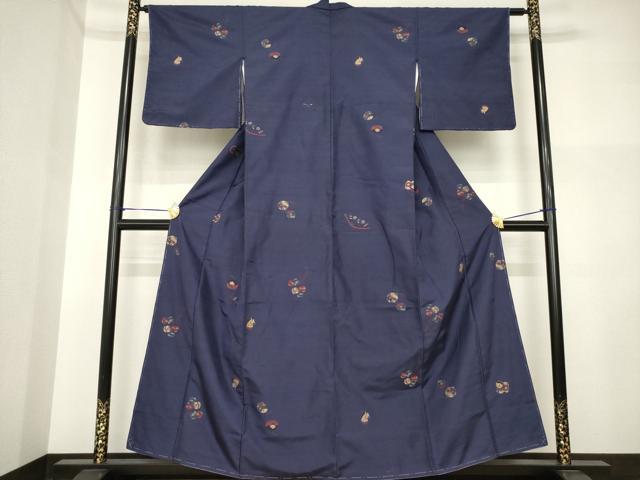 平和屋着物●京の名門・菱屋六右ェ門 紬 鈴 正絹 逸品 未使用 AABI5303ck