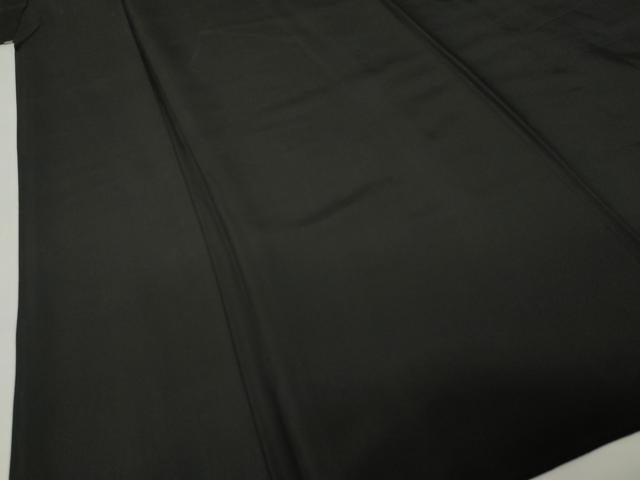 平和屋着物●男性 黒紋付 正絹 逸品 AABI5319ck