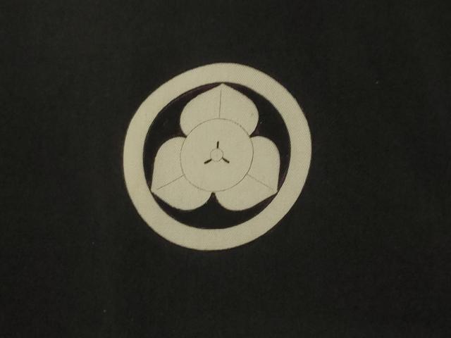 平和屋着物●男性 黒紋付 正絹 逸品 AABI5319ck