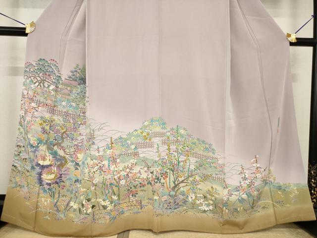 平和屋着物●本加賀友禅作家 北市秀樹 色留袖 偕楽園 正絹 逸品 AABI5330ck