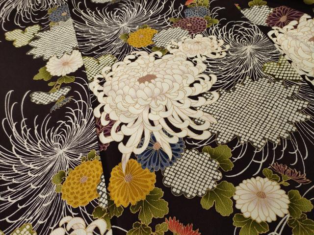 平和屋着物●上質な小紋 乱菊 金彩 正絹 逸品 AABI5331ck