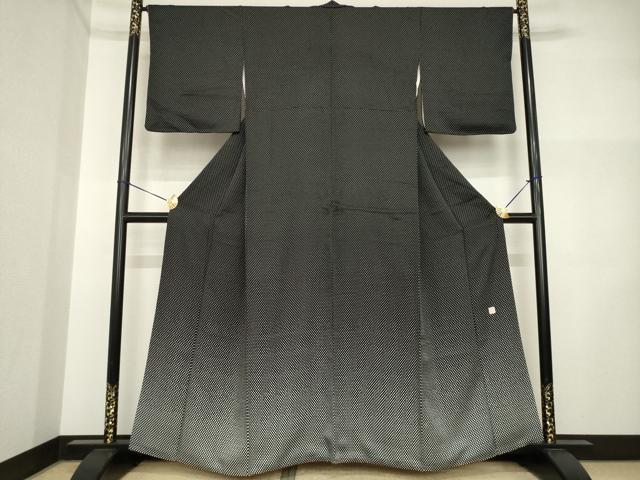 平和屋着物●訪問着 水玉文 黒地 ますいわ屋扱い 正絹 逸品 AABI5335ck
