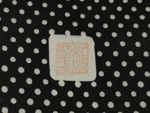 平和屋着物●訪問着 水玉文 黒地 ますいわ屋扱い 正絹 逸品 AABI5335ck