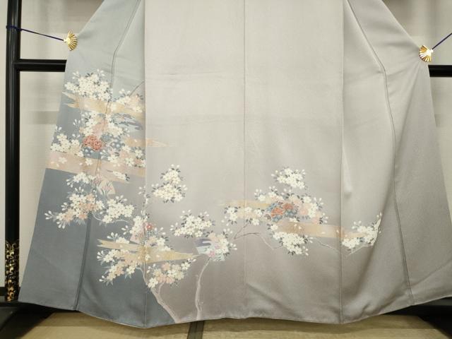 平和屋着物●訪問着 地紙吉祥花文 金彩 正絹 逸品 AABI5337ck