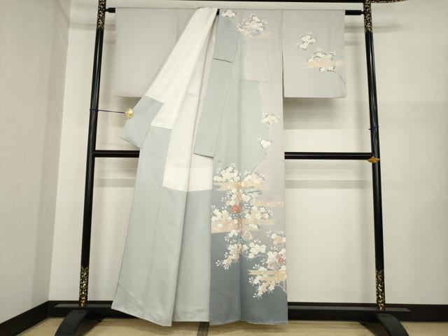 平和屋着物●訪問着 地紙吉祥花文 金彩 正絹 逸品 AABI5337ck