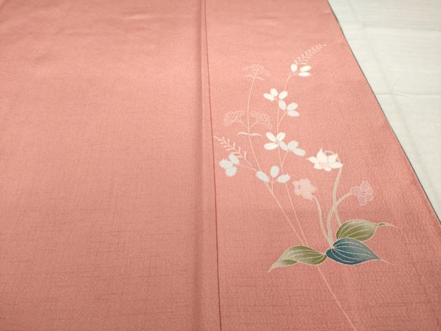 平和屋着物●訪問着 草花文 暈し染め 金彩 正絹 逸品 未使用 AABI5339ck