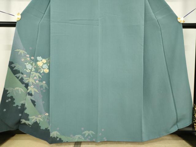 平和屋着物●訪問着 駒刺繍 松竹梅雪輪花文 金彩 やまと誂製 正絹 逸品 AABI5345ck