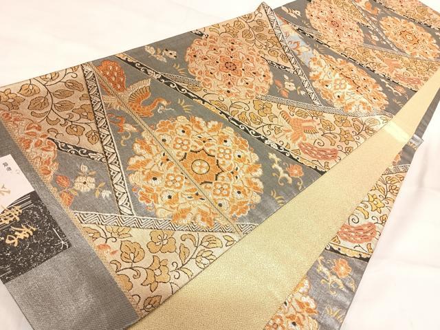 平和屋着物◎西陣 佐賀錦 六通柄袋帯 花舞季 金銀糸 正絹 逸品 AABI5443yx