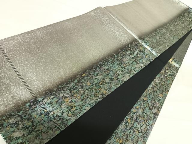 平和屋着物◎六通太鼓柄袋帯 鴛鴦花文 金銀糸 引箔 正絹 逸品 AABI5566yx