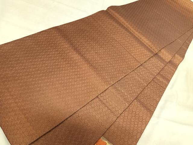 平和屋着物◎佐賀錦 太鼓柄袋帯 すくい織 草花文 金糸 正絹 逸品 AABI5635yx
