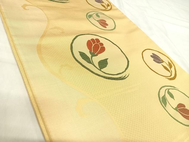 平和屋着物◎六通柄袋帯 花丸文 正絹 逸品 AABI5666yx