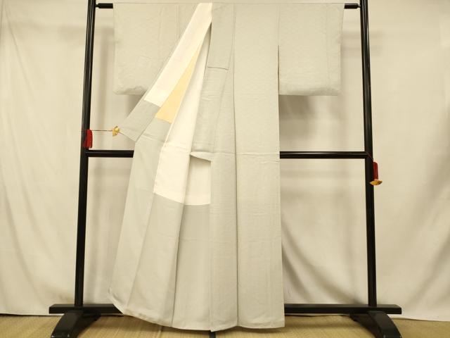 平和屋着物■上質な色無地 青海波地紋 蕎麦切色 正絹 逸品 AABI5801fw