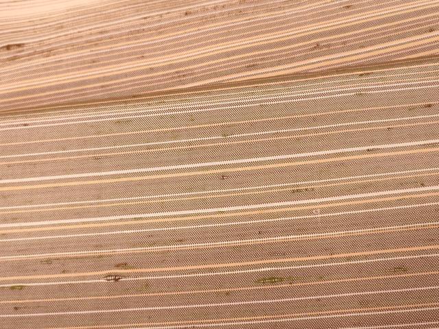 平和屋着物■上質な紬 横段文 正絹 逸品 AABI5818fw