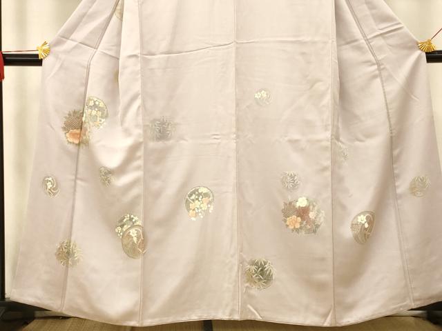 平和屋着物■訪問着 草花丸文 竹 梅 金彩 正絹 逸品 AABI5832fw
