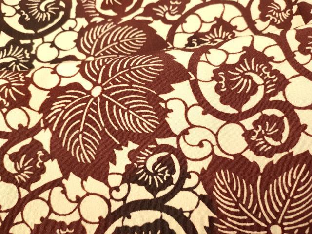 平和屋着物■上質な小紋 花唐草文 正絹 逸品 AABI5836fw