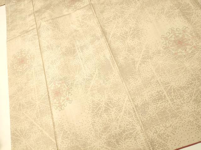 平和屋着物■上質な紬 正倉院花霞文 正絹 逸品 未使用 AABI5846fw