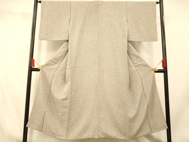 平和屋着物■上質な小紋 霞文 たたき染め 正絹 逸品 AABI5847fw