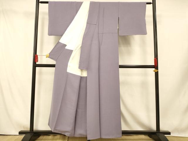 平和屋着物■上質な色無地 薄鼠色 正絹 逸品 AABI5858fw