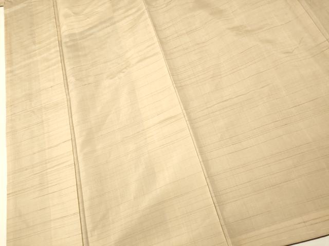 平和屋着物■上質な紬 横段霞文 亜麻色 正絹 逸品 未使用 AABI5862fw