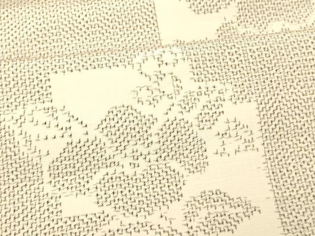 平和屋着物■上質な紬 枝花色紙文 正絹 逸品 AABI5869fw