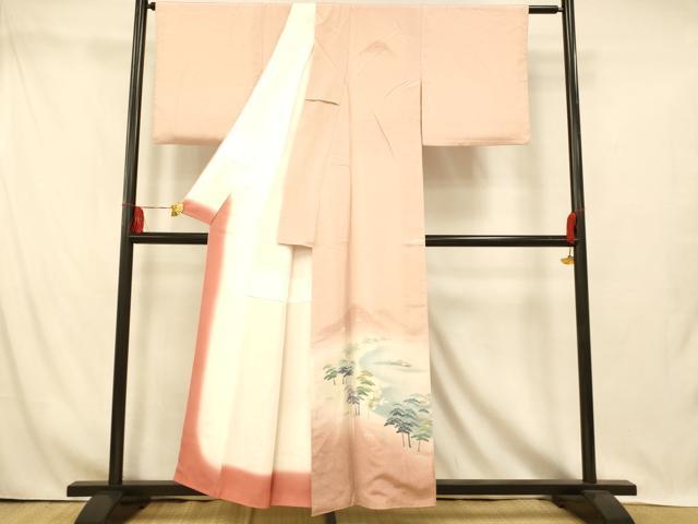 平和屋着物■訪問着 風景文 暈し染め 正絹 逸品 AABI5878fw