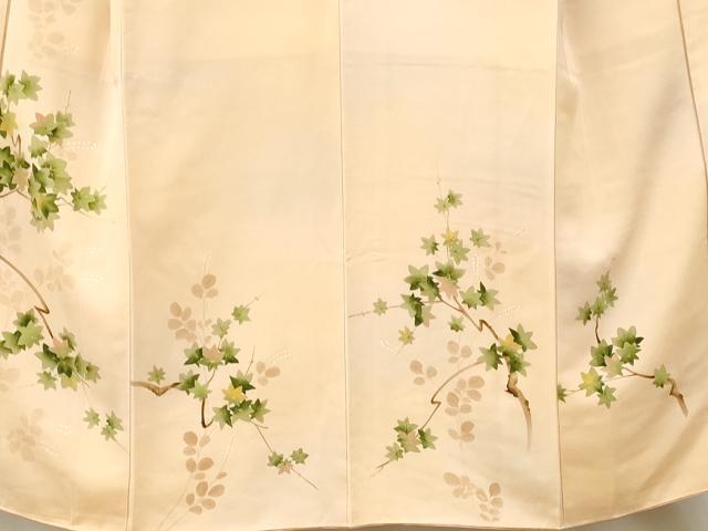 平和屋着物■訪問着 手描き 枝花文 金彩 正絹 逸品 AABI5889fw