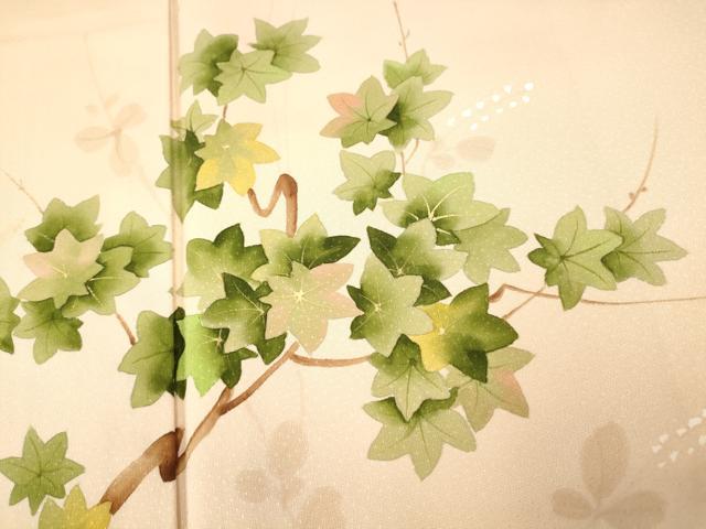 平和屋着物■訪問着 手描き 枝花文 金彩 正絹 逸品 AABI5889fw