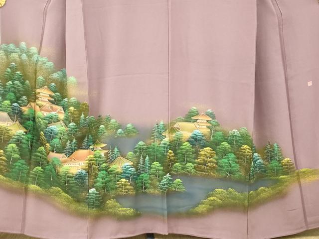 平和屋着物■豪華色留袖 作家物 手描き 風景文 暈し染め 金彩 正絹 逸品 AABI5890fw