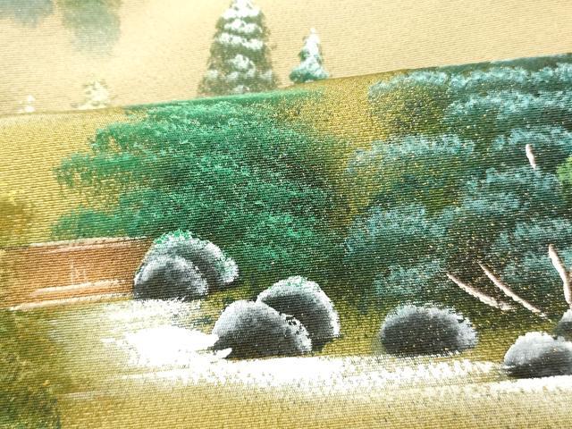 平和屋着物■豪華色留袖 作家物 手描き 風景文 暈し染め 金彩 正絹 逸品 AABI5891fw