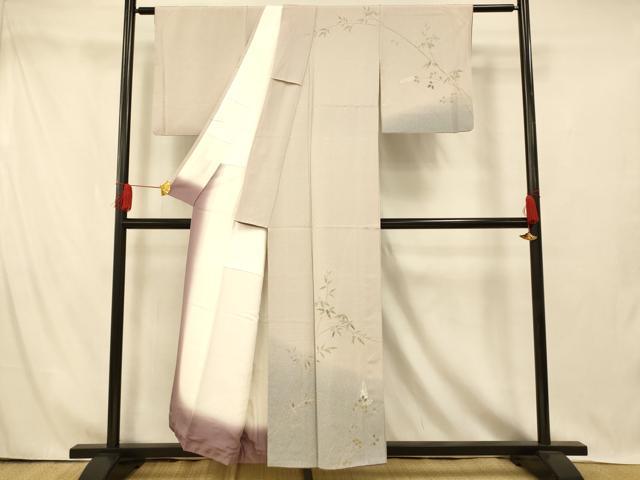 平和屋着物■訪問着 枝花文 暈し染め 正絹 逸品 AABI5897fw