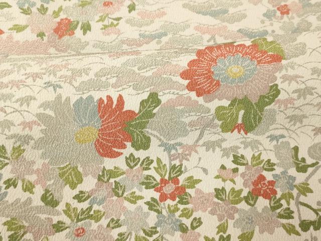 平和屋着物■上質な小紋 草花文 正絹 逸品 AABI5900fw