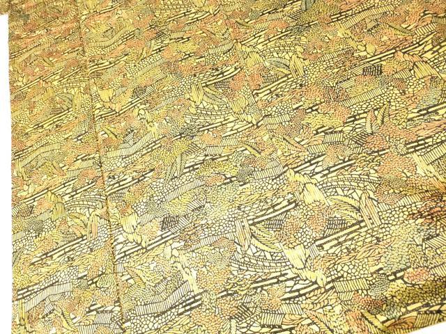 平和屋着物■上質な小紋 風景文 正絹 逸品 AABI5908fw