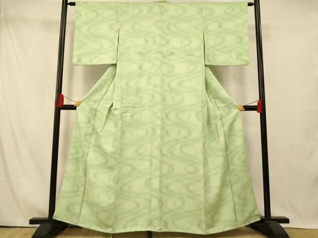 平和屋着物■上質な小紋 霞流水文 暈し染め 正絹 逸品 AABI5911fw