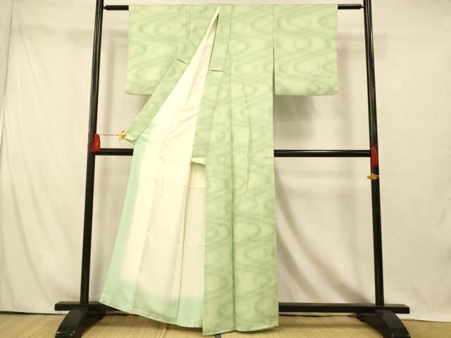 平和屋着物■上質な小紋 霞流水文 暈し染め 正絹 逸品 AABI5911fw