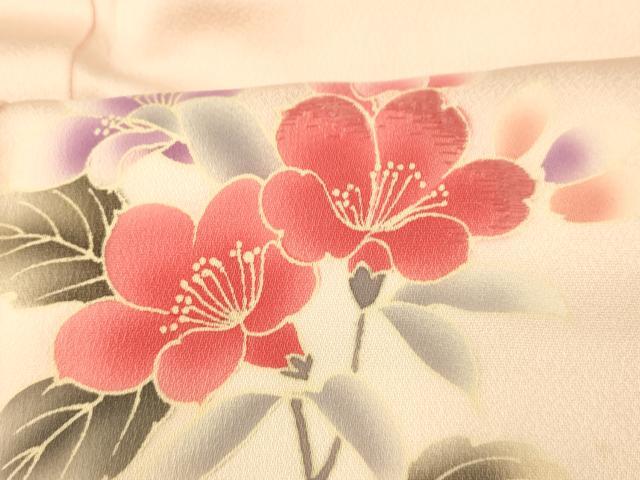 平和屋着物■訪問着 刺繍 枝花文 暈し染め 正絹 逸品 AABI5913fw