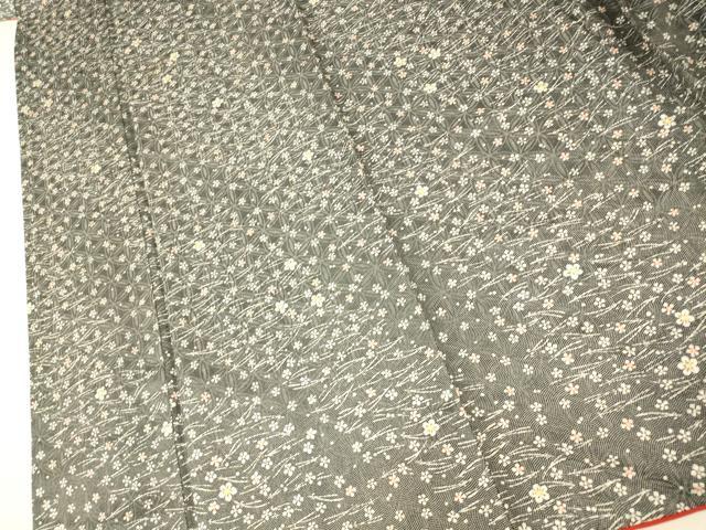 平和屋着物■上質な小紋 七宝舞花文 正絹 逸品 AABI5914fw
