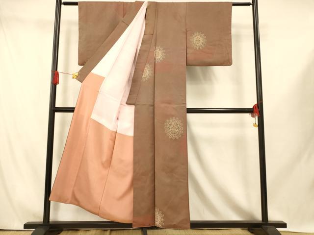 平和屋着物■お召 正倉院鳥獣花文 正絹 逸品 AABI5946fw