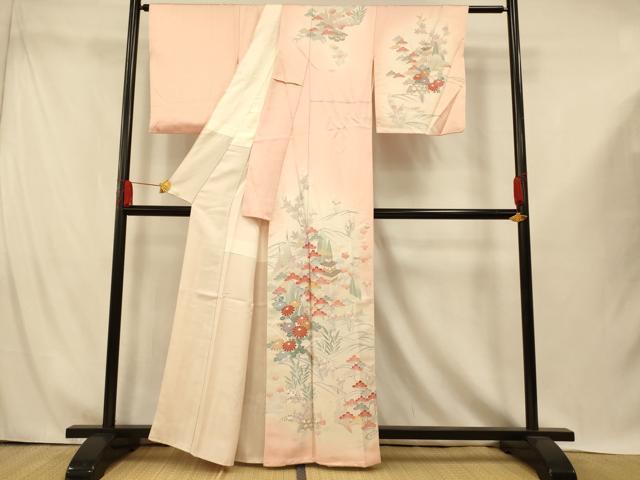 平和屋着物■訪問着 風景文 暈し染め 正絹 逸品 AABI5953fw