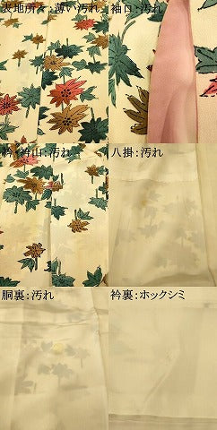 平和屋着物■上質な小紋 草花文 正絹 逸品 AABI5955fw