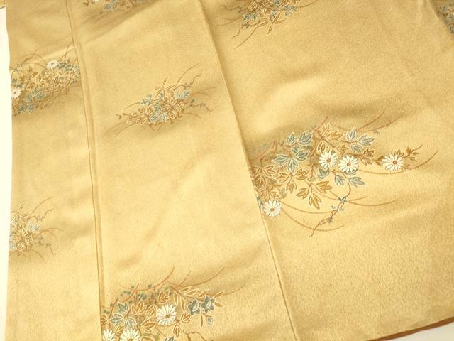 平和屋着物■江戸小紋 草花文 暈し染め 正絹 逸品 AABI5958fw