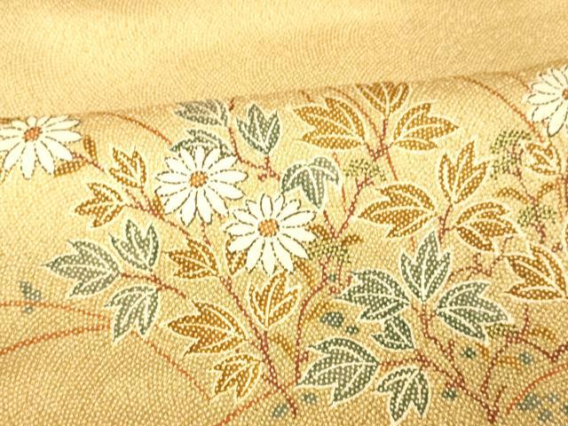 平和屋着物■江戸小紋 草花文 暈し染め 正絹 逸品 AABI5958fw
