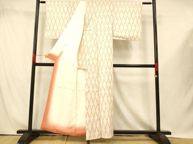 平和屋着物■上質な小紋 立涌文様 正絹 逸品 AABI5959fw