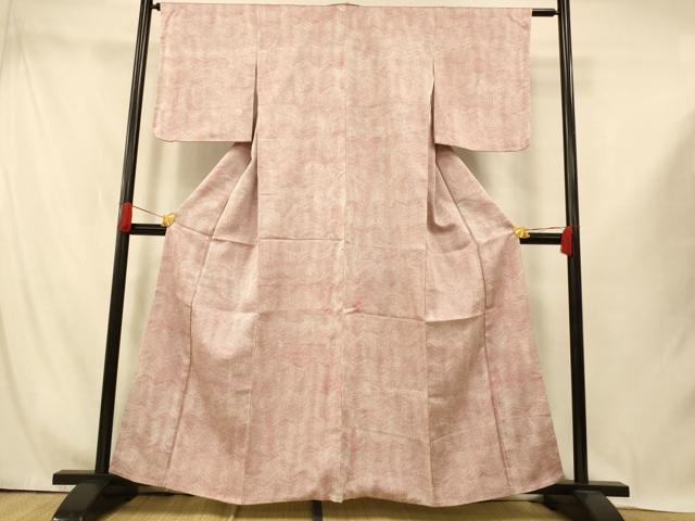平和屋着物■上質な小紋 お召地 流水霞文 暈し染め 正絹 逸品 AABI5960fw