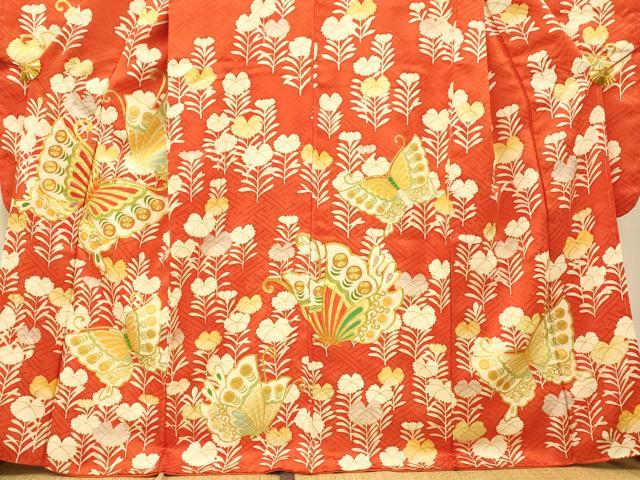 平和屋着物■豪華振袖 駒刺繍 花蝶文 金彩 正絹 逸品 AABI5963fw