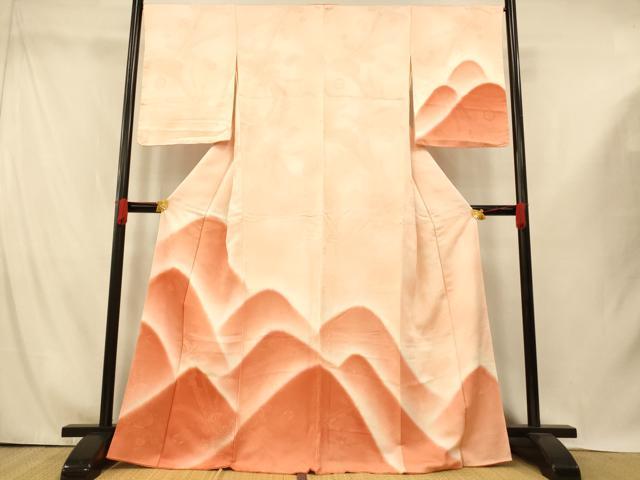 平和屋着物■訪問着 吉祥山重ね文 暈し染め 正絹 逸品 AABI5965fw