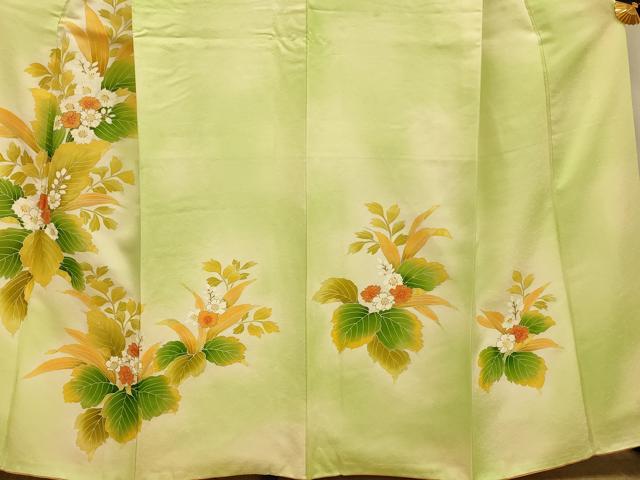 平和屋着物■訪問着 草花文 暈し染め 金彩 正絹 逸品 AABI5988fw