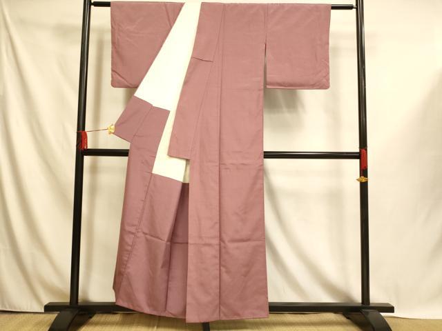 平和屋着物■上質な紬 色無地 鴇浅葱色 正絹 逸品 AABI6010fw