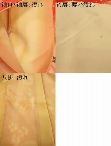 平和屋着物■上質な小紋 手描き 霞舞花文 暈し染め 正絹 逸品 AABI6016fw