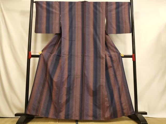 平和屋着物■上質な紬 間道 正絹 逸品 AABI6039fw