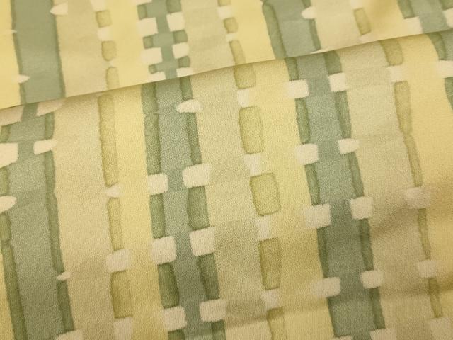 平和屋着物■上質な小紋 間道 鬼しぼ縮緬 正絹 逸品 AABI6069fw